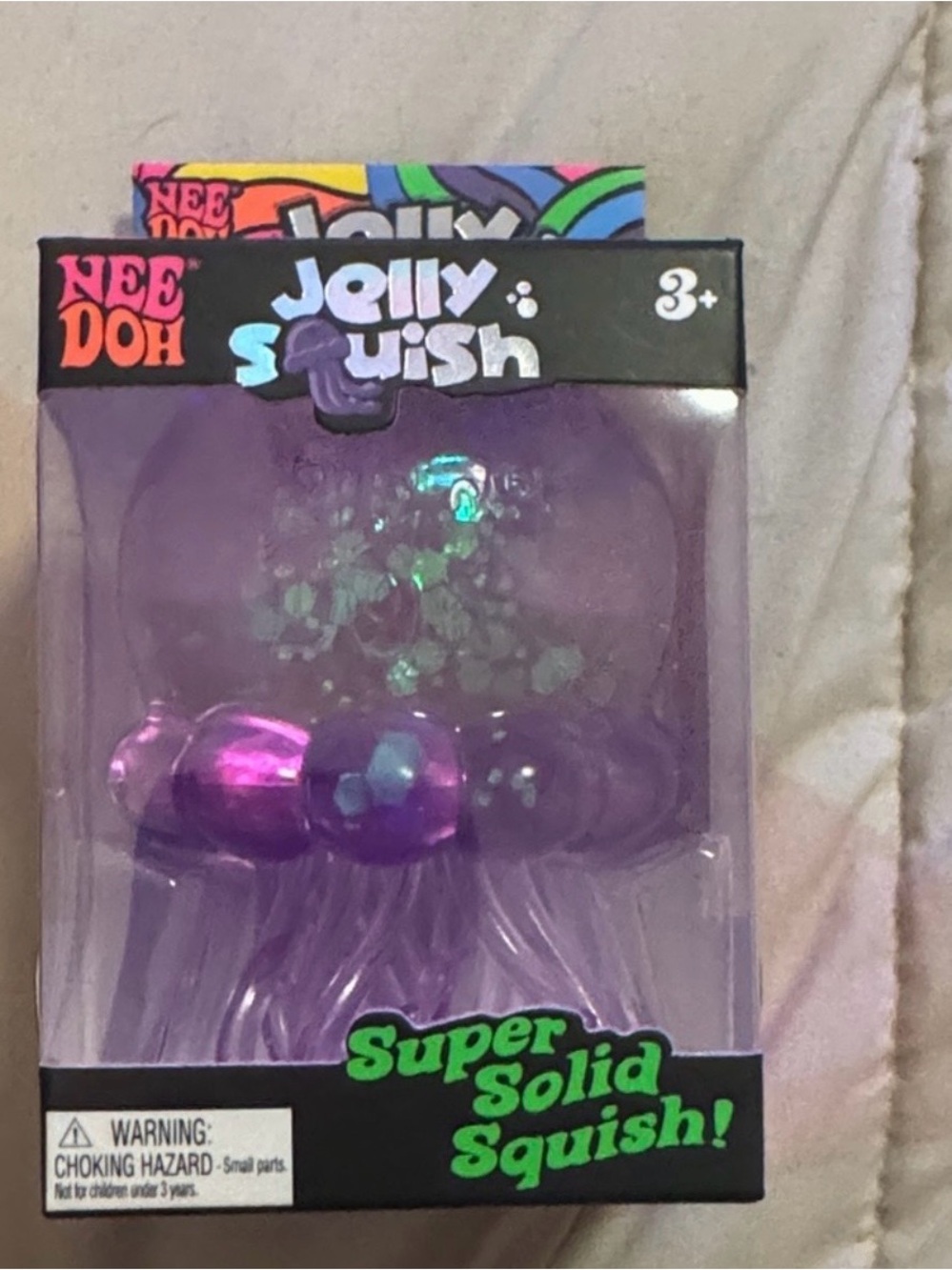 Nee doh Jelly Squish Super Solid Squish! Purple Toy